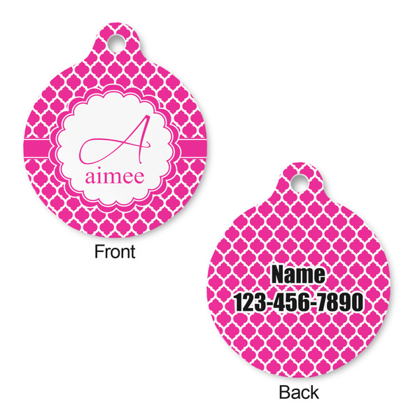 Moroccan Round Pet Tag - Front & Back