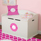 Moroccan Round Wall Decal on Toy Chest