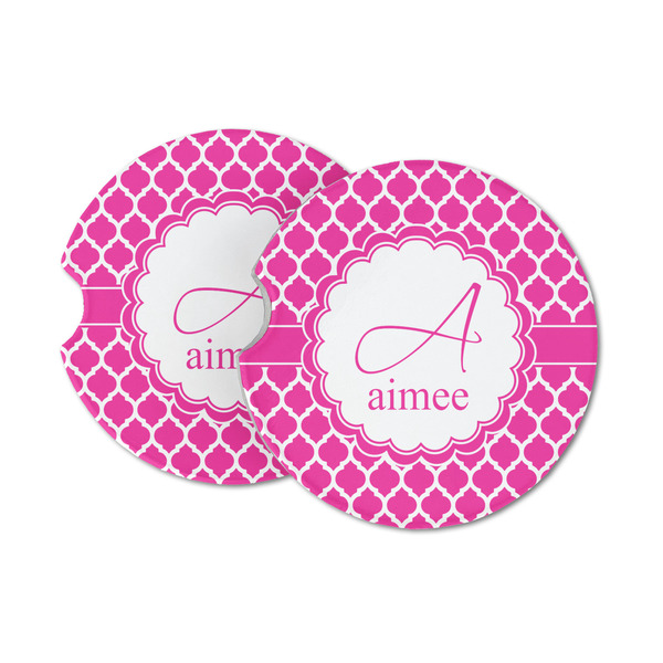 Custom Moroccan Sandstone Car Coasters (Personalized)