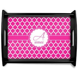 Moroccan Black Wooden Tray - Large (Personalized)