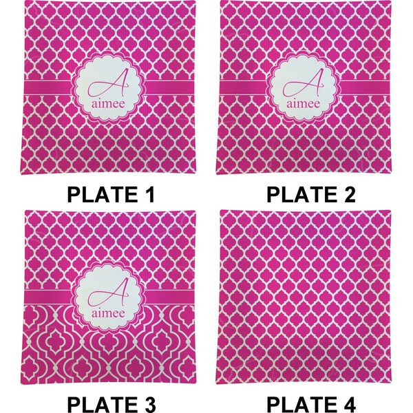 Moroccan Set of Square Dinner Plates (Approval)