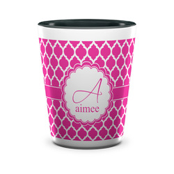 Moroccan Ceramic Shot Glass - 1.5 oz - Two Tone - Set of 4 (Personalized)