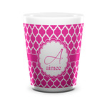 Moroccan Ceramic Shot Glass - 1.5 oz - White - Single (Personalized)