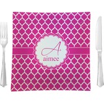 Moroccan 9.5" Glass Square Lunch / Dinner Plate- Single or Set of 4 (Personalized)