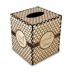 Moroccan Wood Tissue Box Cover - Square (Personalized)