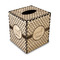 Moroccan Square Tissue Box Covers - Wood - Front