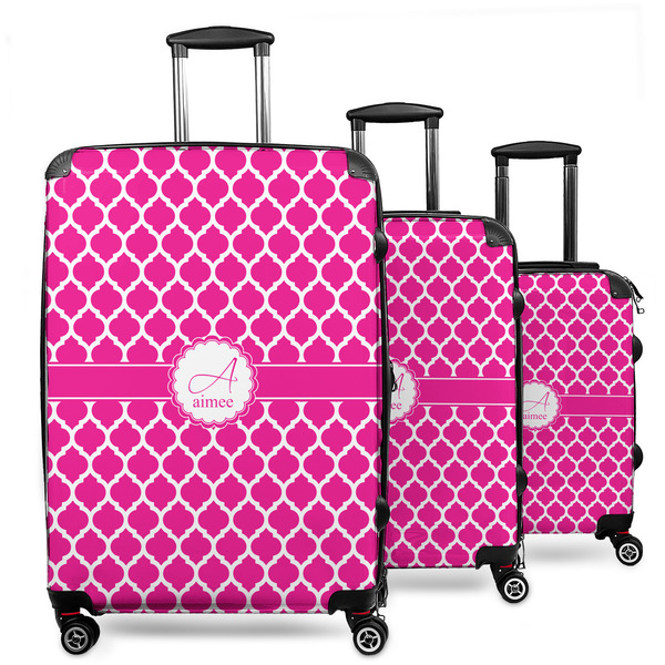 Custom Moroccan 3 Piece Luggage Set - 20" Carry On, 24" Medium Checked, 28" Large Checked (Personalized)