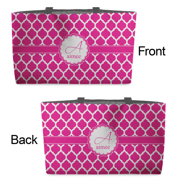 Moroccan Tote w/Black Handles - Front & Back Views