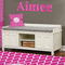 Moroccan Wall Name Decal Above Storage bench