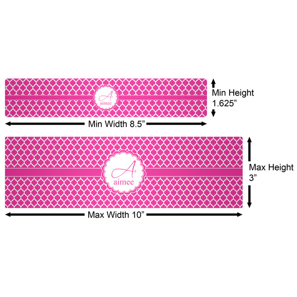 Moroccan Water Bottle Labels w/ Dimensions