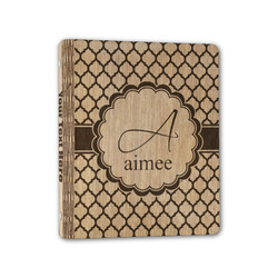 Moroccan Wood 3-Ring Binder - 1" Half-Letter Size (Personalized)