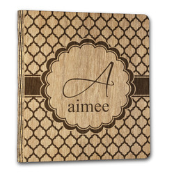 Moroccan Wood 3-Ring Binder - 1" Letter Size (Personalized)