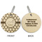 Moroccan Wood Luggage Tags - Round - Approval