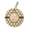 Moroccan Wood Luggage Tags - Round - Front/Main