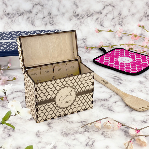 Moroccan Wood Recipe Boxes - Lifestyle