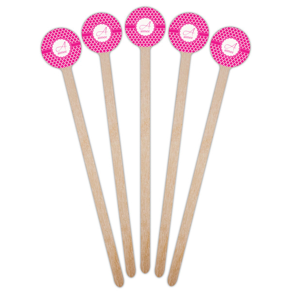 Moroccan Wooden 6" Stir Stick - Round - Fan View