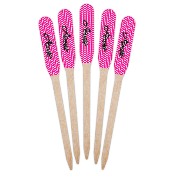 Moroccan Wooden Food Pick - Paddle - Fan View