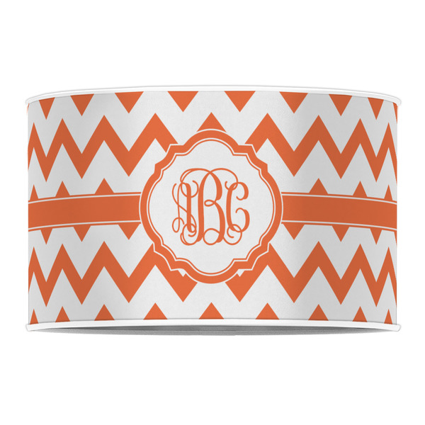 Chevron 12" Drum Lampshade - FRONT (Poly Film)