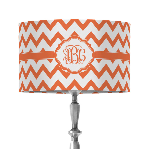 Chevron 12" Drum Lampshade - ON STAND (Fabric)