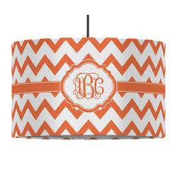 Chevron 12" Drum Pendant Lamp - Fabric (Personalized)