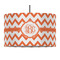 Chevron 12" Drum Pendant Lamp - Fabric (Personalized)