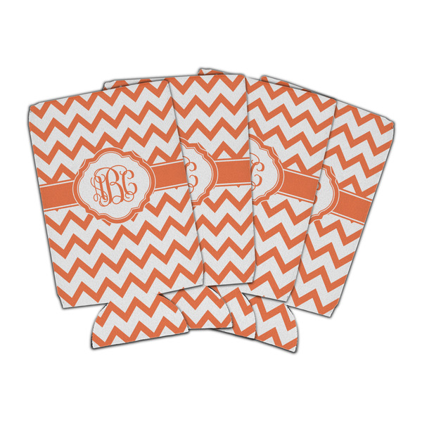 Custom Chevron Can Cooler (16 oz) - Set of 4 (Personalized)