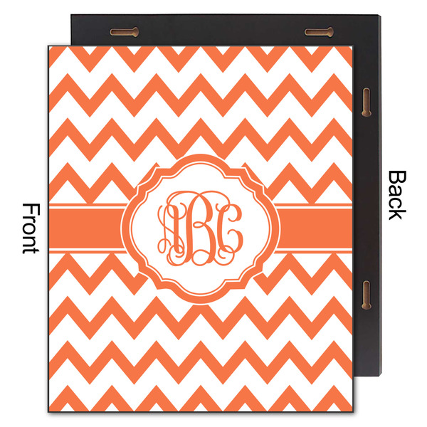 Chevron 20x24 Wood Print - Front & Back View