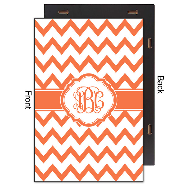 Chevron 20x30 Wood Print - Front & Back View
