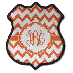 Chevron Iron On Shield Patch C w/ Monogram