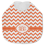 Chevron Jersey Knit Baby Bib w/ Monogram