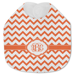 Chevron Jersey Knit Baby Bib w/ Monogram