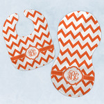 Chevron Baby Bib & Burp Set w/ Monogram