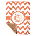Chevron Sherpa Baby Blanket - 30" x 40" w/ Monograms