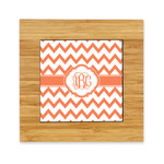 Chevron Bamboo Trivet with Ceramic Tile Insert (Personalized)