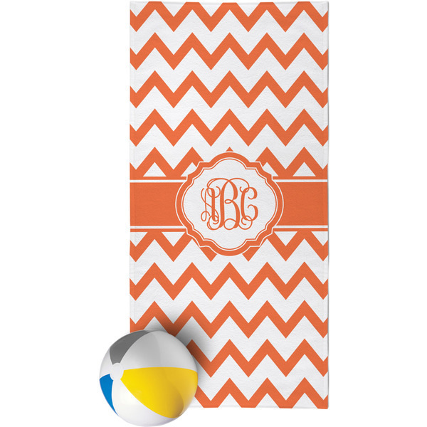 Custom Chevron Beach Towel (Personalized)