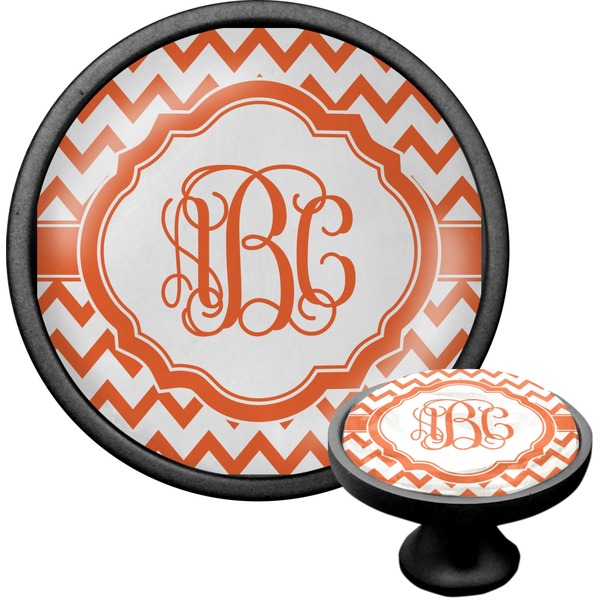 Custom Chevron Cabinet Knob (Black) (Personalized)