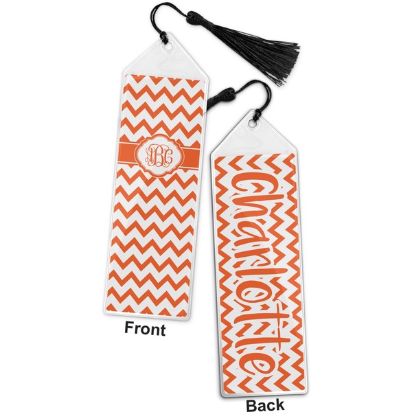 Chevron Bookmark with tassel - Front and Back