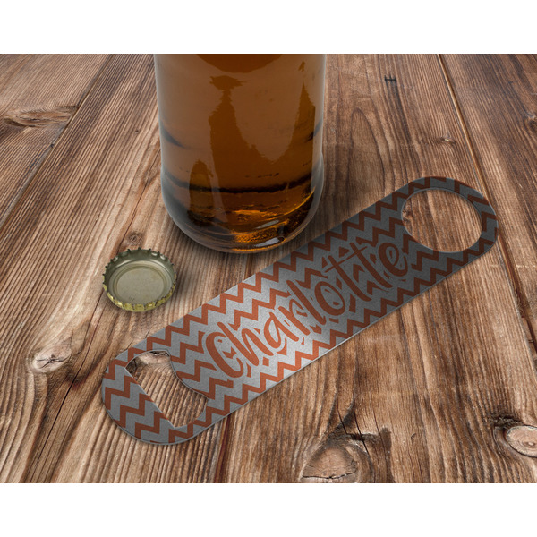 Chevron Bottle Opener - In Use