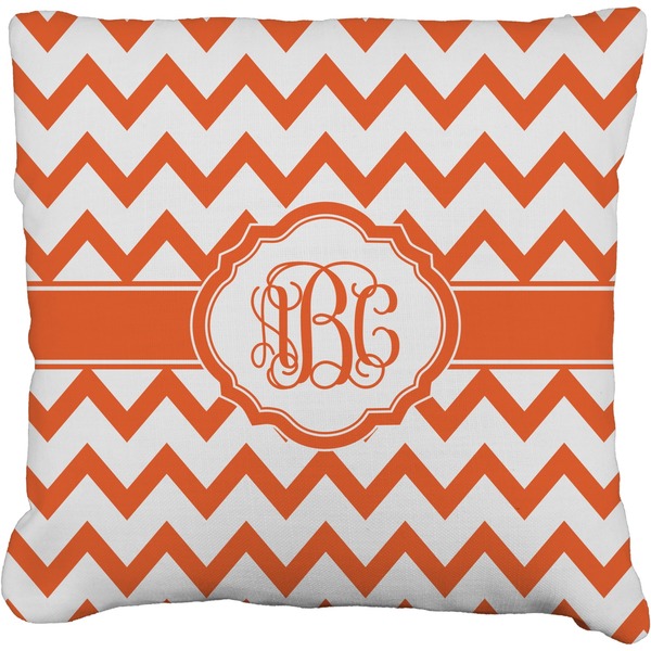 Custom Chevron Faux-Linen Throw Pillow 18" (Personalized)