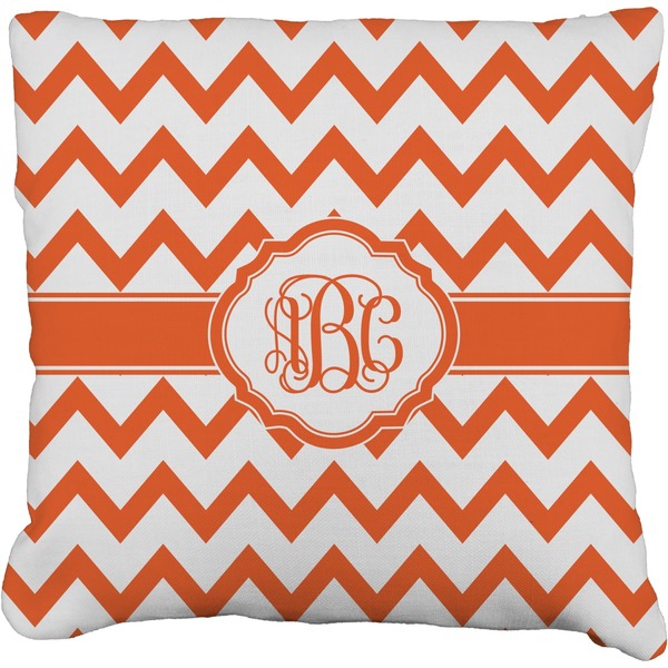 Custom Chevron Faux-Linen Throw Pillow 20" (Personalized)