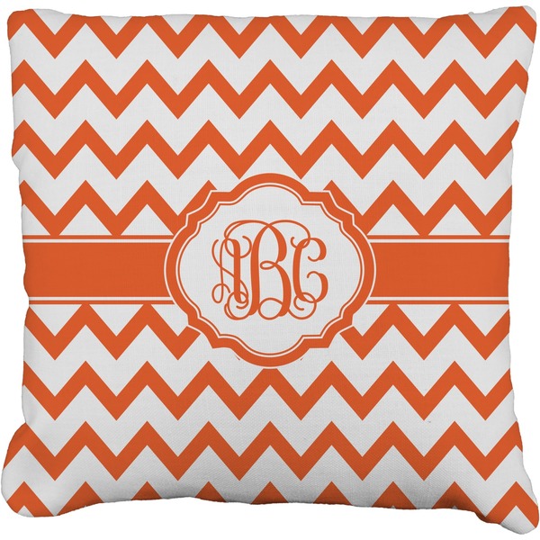 Custom Chevron Faux-Linen Throw Pillow 26" (Personalized)