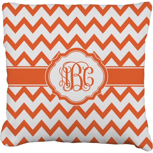 Custom Chevron Faux-Linen Throw Pillow (Personalized)