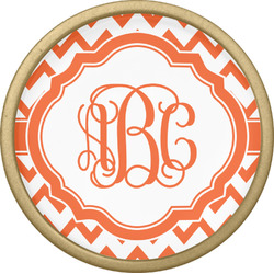 Chevron Cabinet Knob - Gold (Personalized)