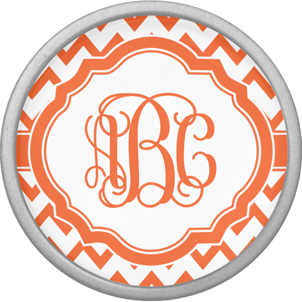 Chevron Cabinet Knob - Nickel - Front