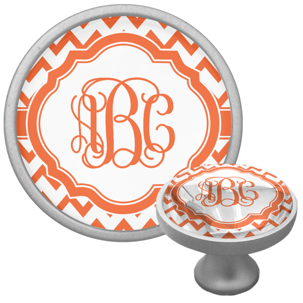 Chevron Cabinet Knob - Nickel - Multi Angle