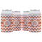 Chevron Can Cooler (12 oz) - Set of 4 w/ Monogram