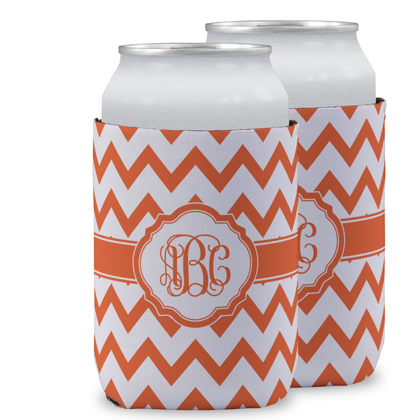 Custom Chevron Can Cooler (12 oz) w/ Monogram