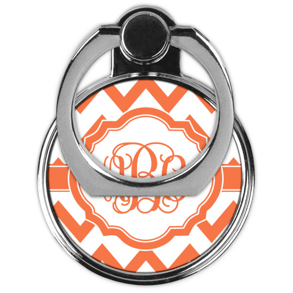 Chevron Cell Phone Ring Stand & Holder - Front (Collapsed)