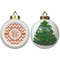 Chevron Ceramic Christmas Ornament - X-Mas Tree (APPROVAL)