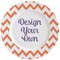 Chevron Ceramic Dinner Plates (Set of 4) (Personalized)